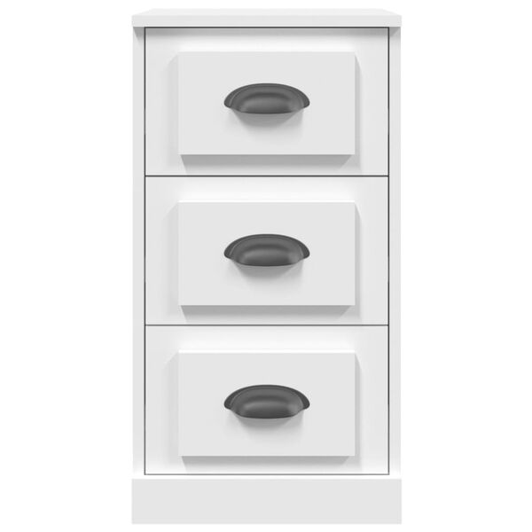 vidaXL Sideboard White Engineered wood, metal Small Sideboard