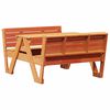 vidaXL Picnic Table Wax Brown Solid pine wood Medium Seats Many