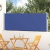 vidaXL Patio Retractable Side Awning 39.4x118.1" Blue