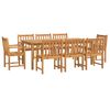 vidaXL Garden Dining Set Acacia wood Solid acacia wood Large Stackable