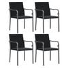 vidaXL Garden Dining Set Black, Dark Grey