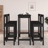 vidaXL Bar Set Black Solid pine wood Medium Seats Many Bar Set