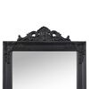 vidaXL Free-standing Mirror Black Glass 19.7 x 78.7 in Foldable