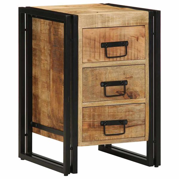 vidaXL Bedside Cabinet Brown 40 x 35 x 50 cm solid mango wood