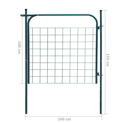 vidaXL Garden Fence Gate 39.4"x39.4" Green