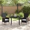 vidaXL Garden Dining Set with Cushion 5 pcs Gray Poly rattan