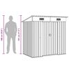 vidaXL Garden Shed Brown Galvanized Steel 76.4x47.6x71.3 in