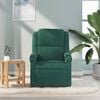 vidaXL Massage Recliner Chair Dark Green Velvet, Metal, Plywood Medium