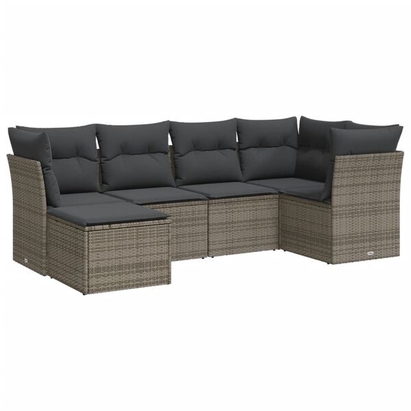vidaXL Garden Sofa Set Grey, Dark Grey