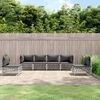 vidaXL Garden Lounge Set White Woven fabric, powder-coated steel, textilene