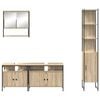vidaXL Bathroom Furniture Set 4 pcs Sonoma Oak Engineered Wood