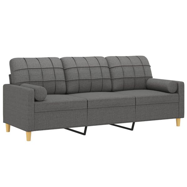 vidaXL 3-seater Sofa Dark gray