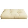 vidaXL Pallet Cushion Cream 100% Polyester 23.6 x 24.2 x 3.9 inches