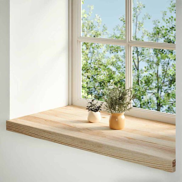 vidaXL Window Sills 2 pcs Untreated 27.6x15.7x0.8" Solid Wood Oak