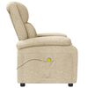 vidaXL Massage Recliner Cream Fabric