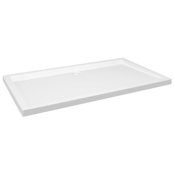 vidaXL Rectangular ABS Shower Base Tray White 27.6"x47.2"