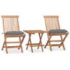 vidaXL Outdoor Dining Set Teak Fine sanded teak hardwood, 100% polyester