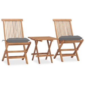 vidaXL Outdoor Dining Set Teak Fine sanded teak hardwood, 100% polyester