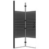 vidaXL Folding Shower Enclosure ESG 31.5"x55.1" Black