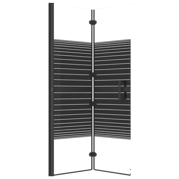 vidaXL Folding Shower Enclosure ESG 31.5"x55.1" Black