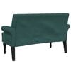 vidaXL Bench Dark Green Fabric (100% polyester), plywood, solid rubberwood