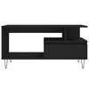 vidaXL Coffee Table Black Engineered Wood and Metal