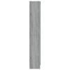 vidaXL Vitrine Cabinet Gray Sonoma Engineered wood, glass Tall
