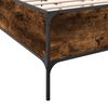 vidaXL Bed Frame Smoked Oak Engineered Wood, Metal King Size Durable