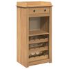 vidaXL Wine Cabinet "Panama" 22.4x15.7x43.9" Solid Wood Pine