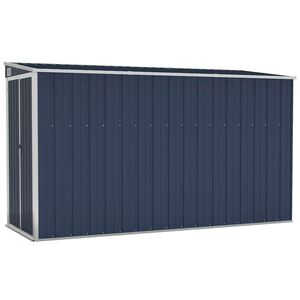 vidaXL Garden Shed Anthracite Galvanized steel, metal Medium Garden Shed
