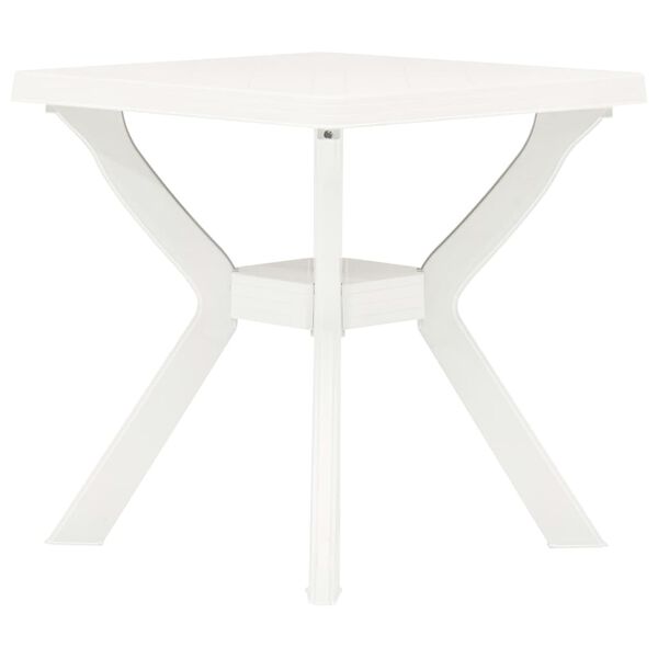 vidaXL Garden Table White Plastic 27.6x27.6 in Durable Bistro Table