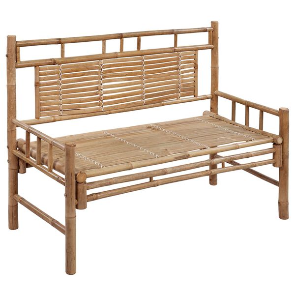 vidaXL Garden Bench Natural Bamboo 47.2 in width Waterproof