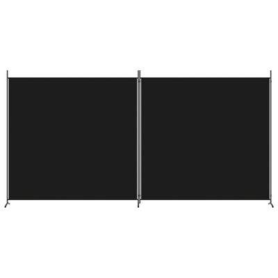 vidaXL 2-Panel Room Divider Black 137"x70.9" Fabric