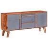 vidaXL Sideboard Gray and natural Solid wood Medium Sideboard