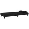 vidaXL Sofa Bed Black Velvet (100% polyester), wood, plastic Standard