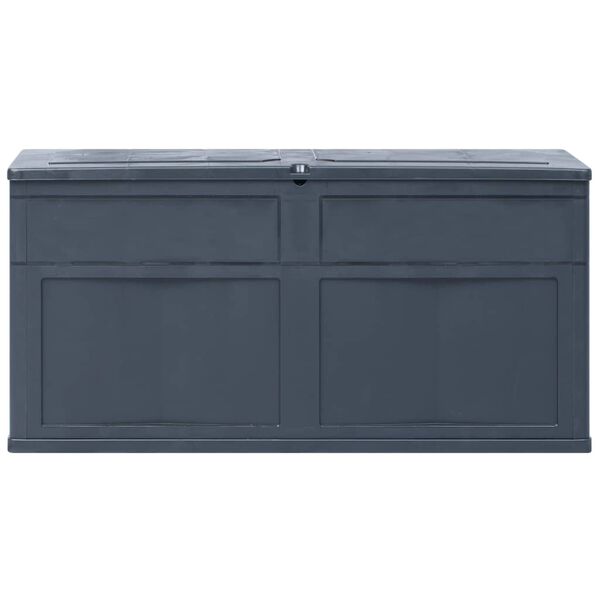 vidaXL Storage Box Black Plastic (with wood texture) 84.5 gal