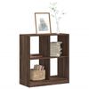 vidaXL Bookcase Brown Oak Engineered wood Medium Bookcase Rectangular