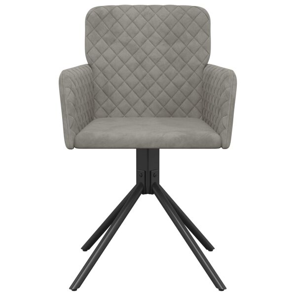 vidaXL Swivel Dining Chair Set of 2 Light gray
