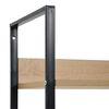 vidaXL Shelf Cabinet Oak and Black Engineered Wood and Steel Medium