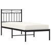 vidaXL Bed Frame Black Powder-Coated Steel Small Single Bed Frame