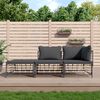 vidaXL Garden Lounge Set Anthracite Poly rattan Medium Modular
