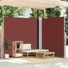 vidaXL Side Awning Brown Polyester, Steel, Aluminum 78.7 x 236.2 in