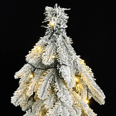 vidaXL Artificial Christmas Tree 300 LEDs & Flocked Snow 70.9"