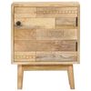 vidaXL Bedside Cabinet Natural wood Solid mango wood Medium Storage