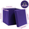vidaXL Storage Box Set of 4 Purple Non-woven fabric (100% polyester)