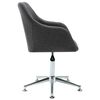 vidaXL Dining Chair Dark Grey Fabric Standard Height-Adjustable