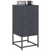 vidaXL Bedside Cabinet Anthracite Steel 14.2 x 15.4 x 30.7 in