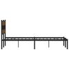 vidaXL Bed Frame Black Iron 55 x 79 in Double Bed Frame Rectangular