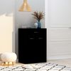 vidaXL Shoe Cabinet Black 23.6x13.8x33.1" Engineered Wood