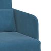 vidaXL Sofa Bed Blue 25.59 x 31.50 x 32.68 in Velvet